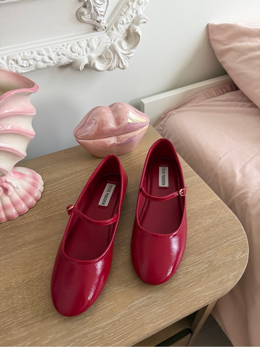 Steve Madden Red Patent Mary Jane Flats